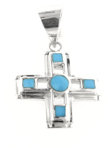 Inlaid Sterling Silver Pendant