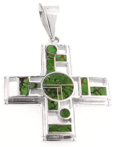 Inlaid Sterling Silver Pendant