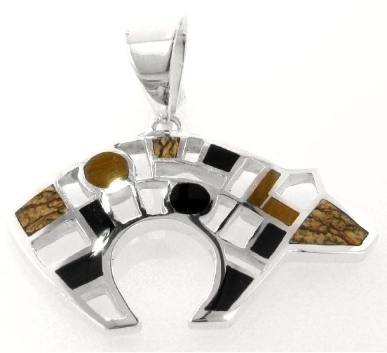 Inlaid Sterling Silver Pendant