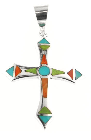 Inlaid Sterling Silver Pendant