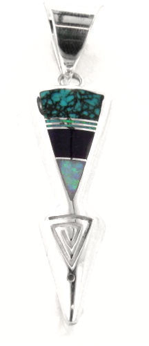 Inlaid Sterling Silver Pendant