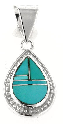 Inlaid Sterling Silver Pendant