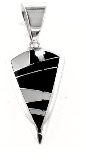 Inlaid Sterling Silver Pendant