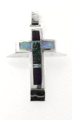 Inlaid Sterling Silver Pendant