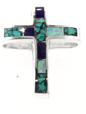 Inlaid Sterling Silver Pendant