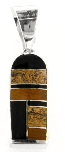 Inlaid Sterling Silver Pendant