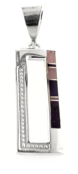 Inlaid Sterling Silver Pendant