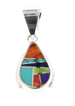 Inlaid Sterling Silver Pendant