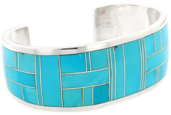 David Rosales Bold Band Inlaid Sterling Silver Bracelet