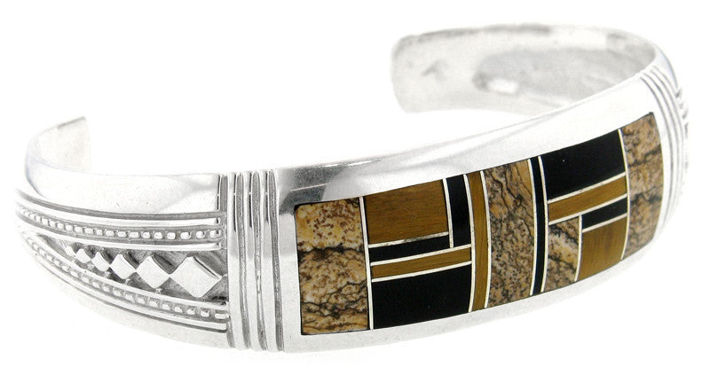 David Rosales VIP Inlaid Sterling Silver Bracelet