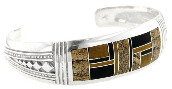 David Rosales VIP Inlaid Sterling Silver Bracelet