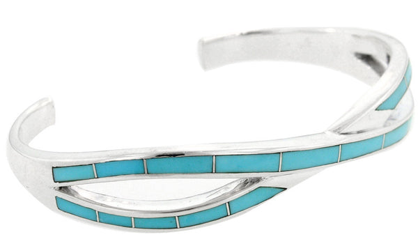 David Rosales Infinity Inlaid Sterling Silver Bracelet