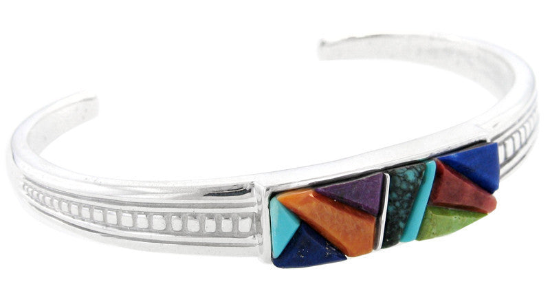 David Rosales Keeper Inlaid Sterling Silver Bracelet