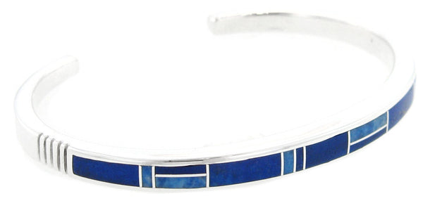 David Rosales Graduate Inlaid Sterling Silver Bracelet