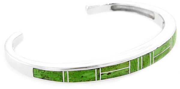David Rosales Graduate 2 Inlaid Sterling Silver Bracelet