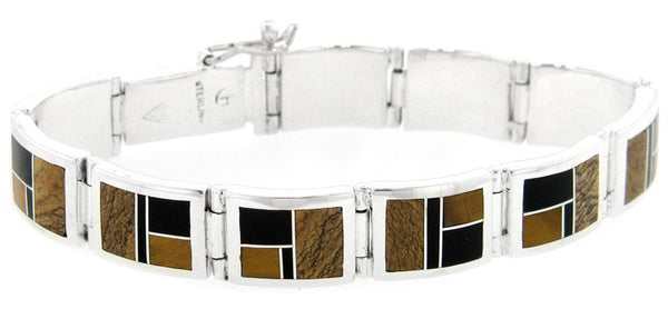 Inlaid Sterling Silver Bracelet