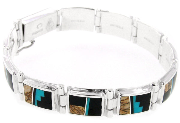 Inlaid Sterling Silver Bracelet