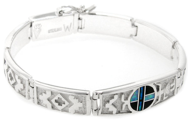 Inlaid Sterling Silver Bracelet