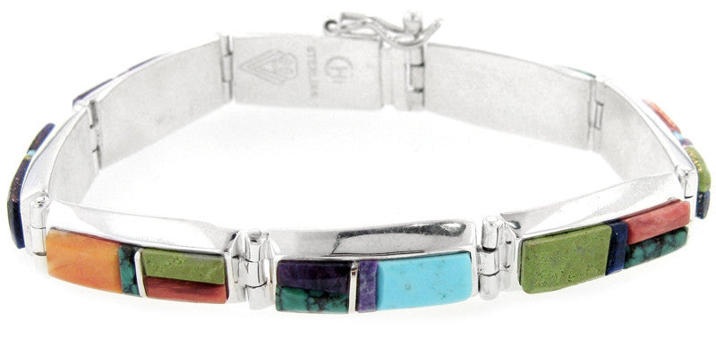 Inlaid Sterling Silver Bracelet