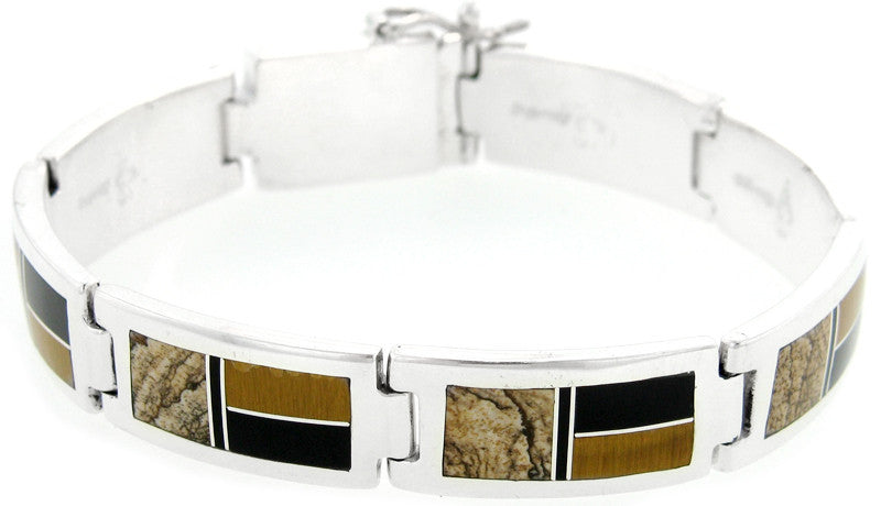 Inlaid Sterling Silver Bracelet