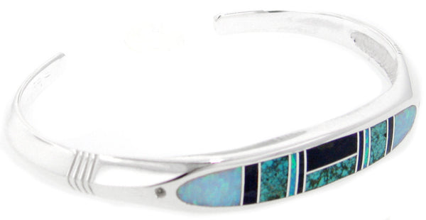 Inlaid Sterling Silver Bracelet