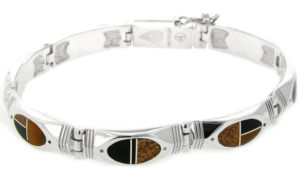 Inlaid Sterling Silver Bracelet