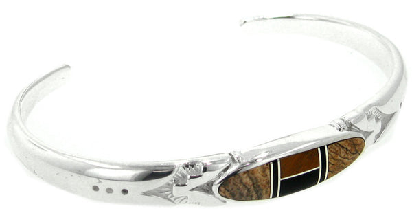 Inlaid Sterling Silver Bracelet
