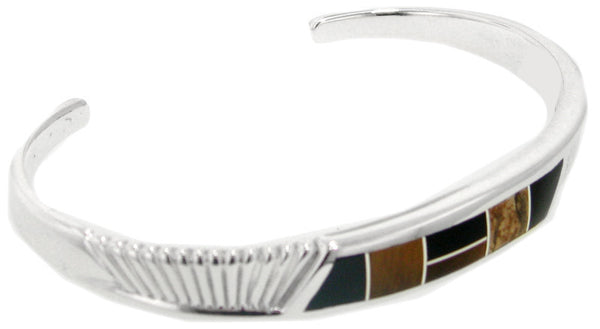 Inlaid Sterling Silver Bracelet