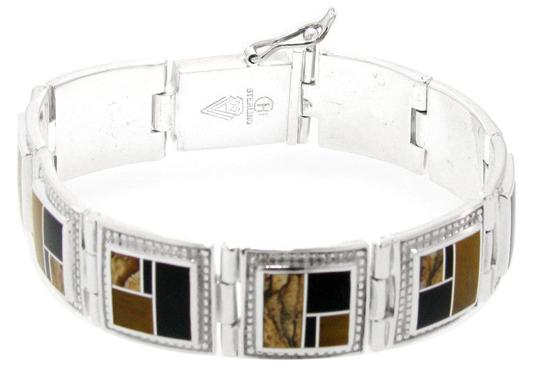Inlaid Sterling Silver Bracelet