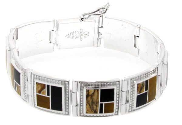 Inlaid Sterling Silver Bracelet