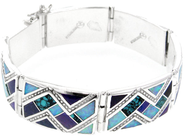 Inlaid Sterling Silver Bracelet