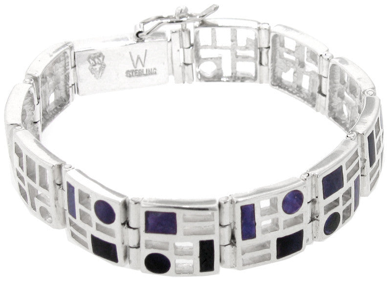 Inlaid Sterling Silver Bracelet