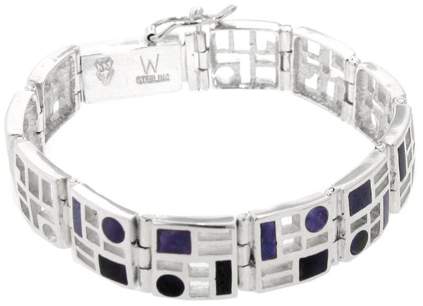 Inlaid Sterling Silver Bracelet