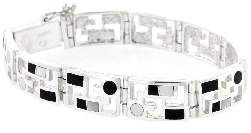 Inlaid Sterling Silver Bracelet