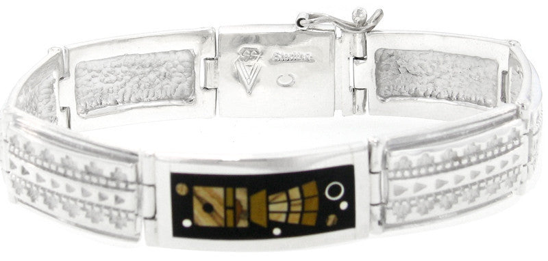 Inlaid Sterling Silver Bracelet