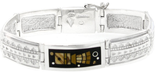 Inlaid Sterling Silver Bracelet
