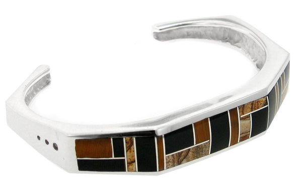 Inlaid Sterling Silver Bracelet