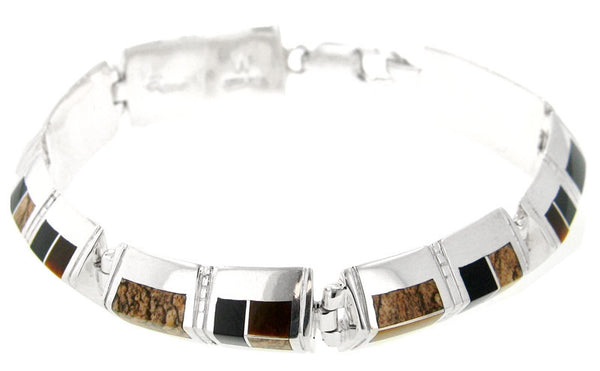 Inlaid Sterling Silver Bracelet