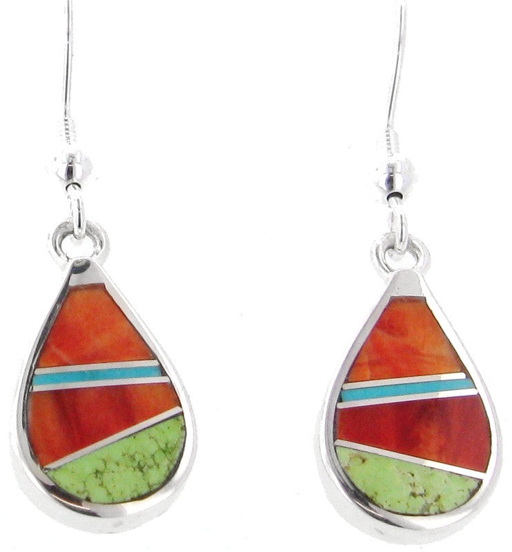Inlaid Sterling Silver Earrings