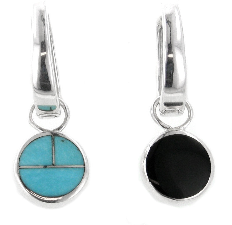 Inlaid Sterling Silver Earrings