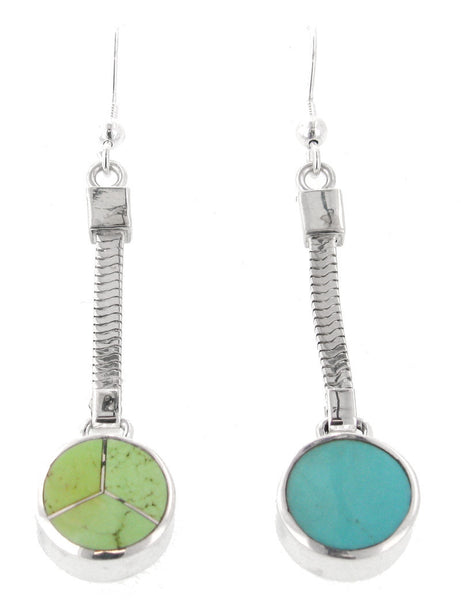Inlaid Sterling Silver Earrings
