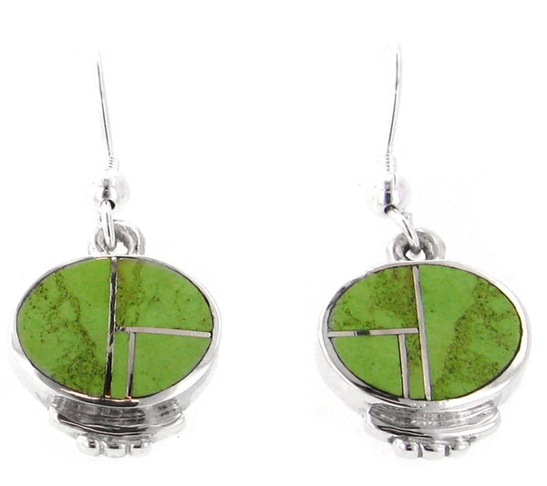 Inlaid Sterling Silver Earrings