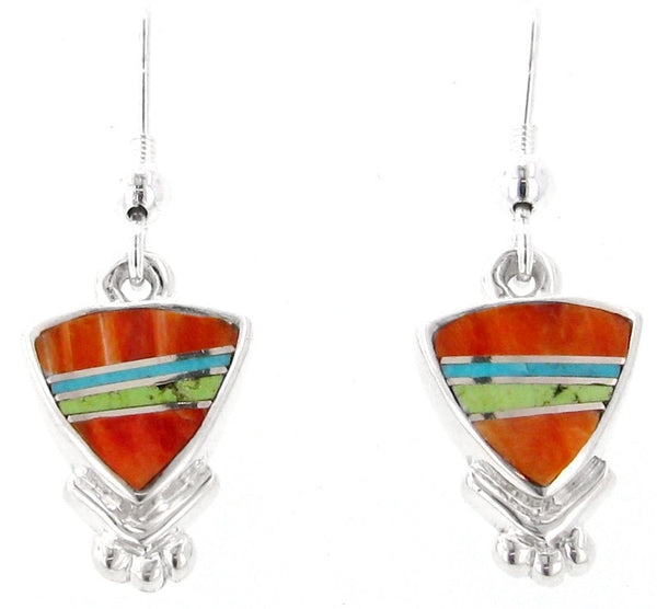 Inlaid Sterling Silver Earrings