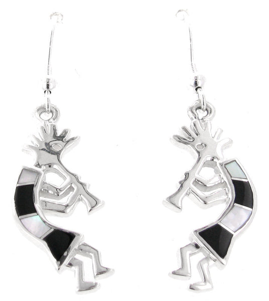 Inlaid Sterling Silver Earrings