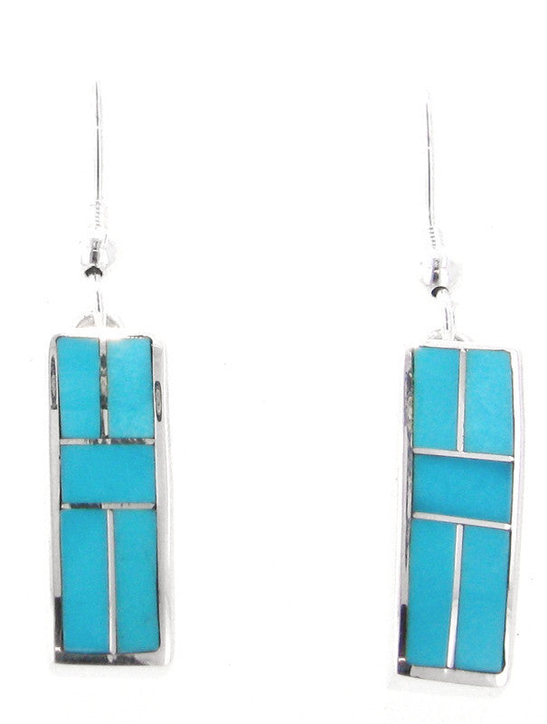 Inlaid Sterling Silver Earrings