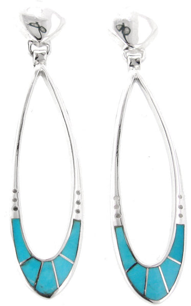 Inlaid Sterling Silver Earrings