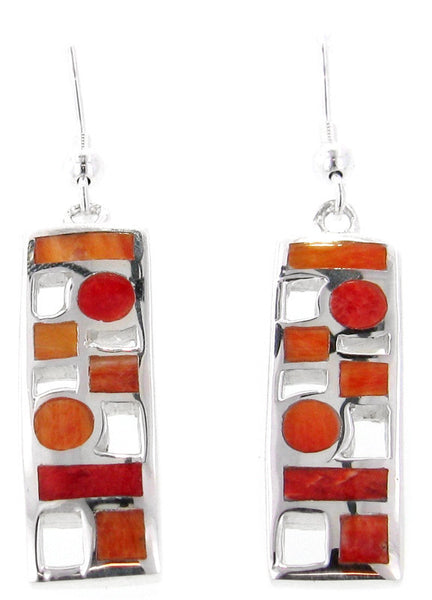 Inlaid Sterling Silver Earrings