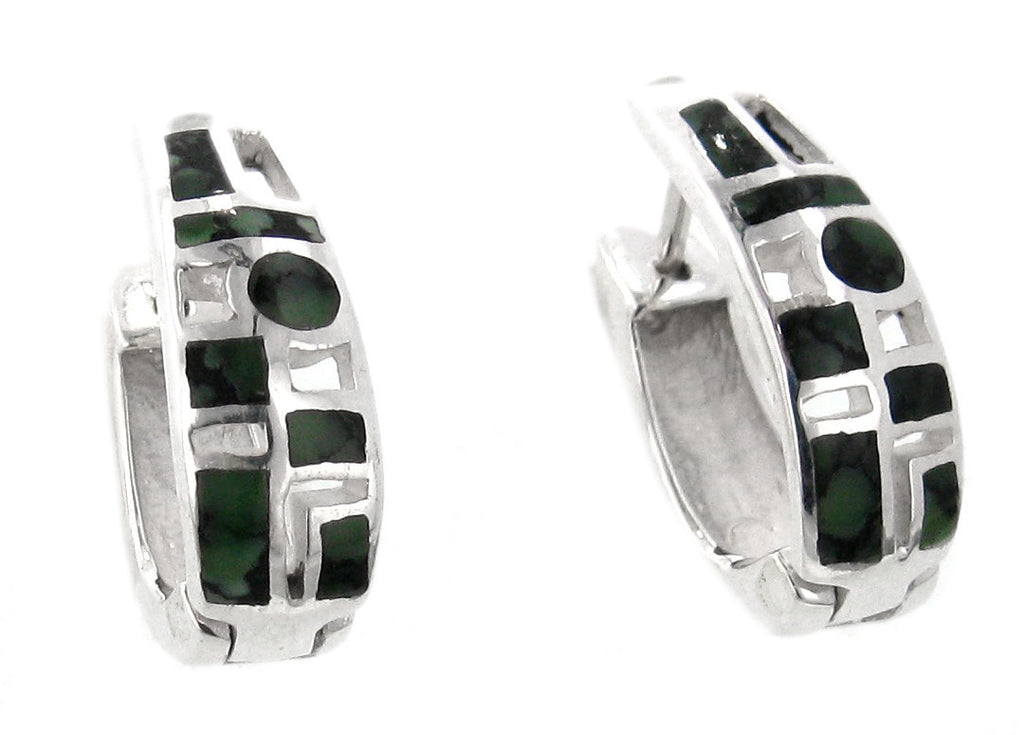 Inlaid Sterling Silver Earrings