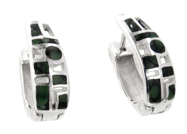 Inlaid Sterling Silver Earrings
