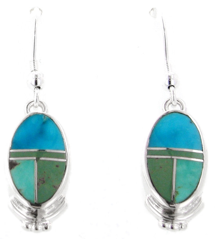 Inlaid Sterling Silver Earrings